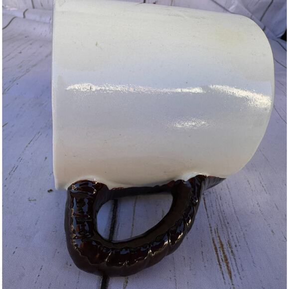 Vintage Cowboy Face Mug with Rope Handle – Western Theme Ceramic Cup 1950s–1960s - Picture 8 of 9